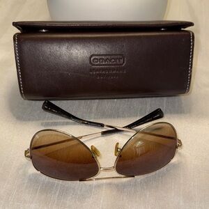 Vintage Coach Sunglasses and Leather Case